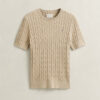 Camisola de calções com malha trançada
