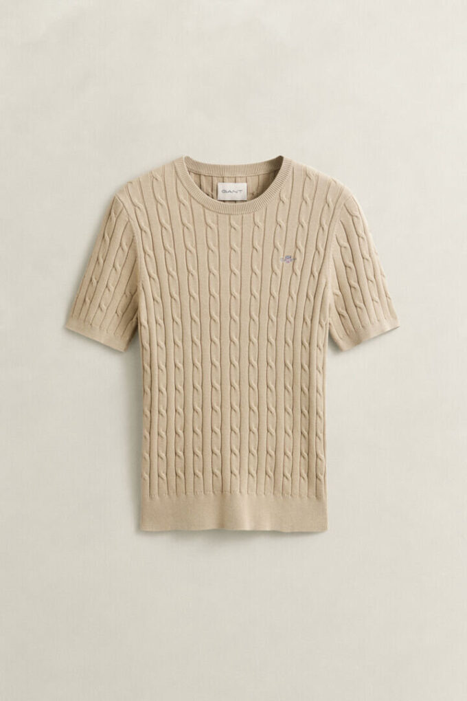Camisola de calções com malha trançada