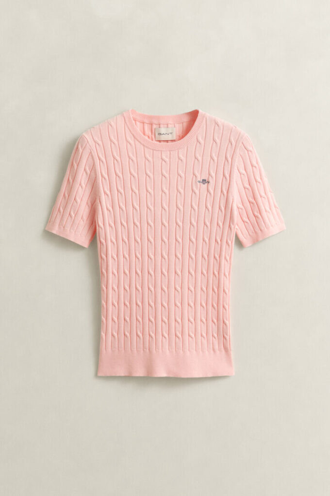 Camisola de calções com malha trançada