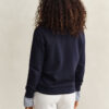 Camisola de gola redonda com emblema tonal