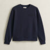 Camisola de gola redonda com emblema tonal