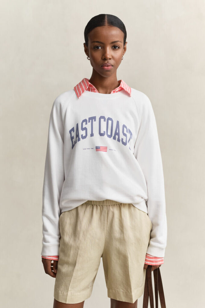 Camisola de gola redonda com estampado gráfico