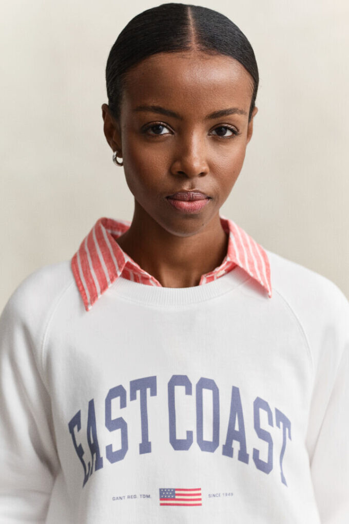 Camisola de gola redonda com estampado gráfico