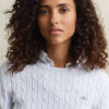 Camisola de gola redonda com malha trançada