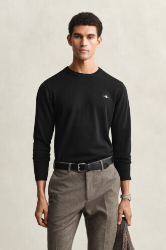 Camisola de gola redonda em algodão