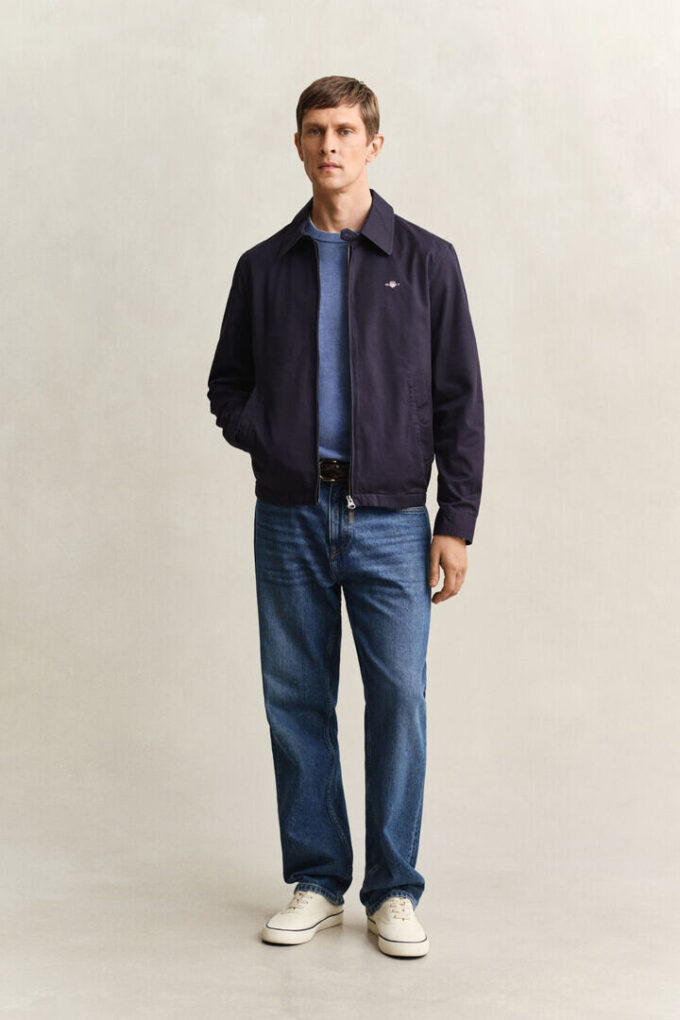 Camisola de gola redonda em algodão