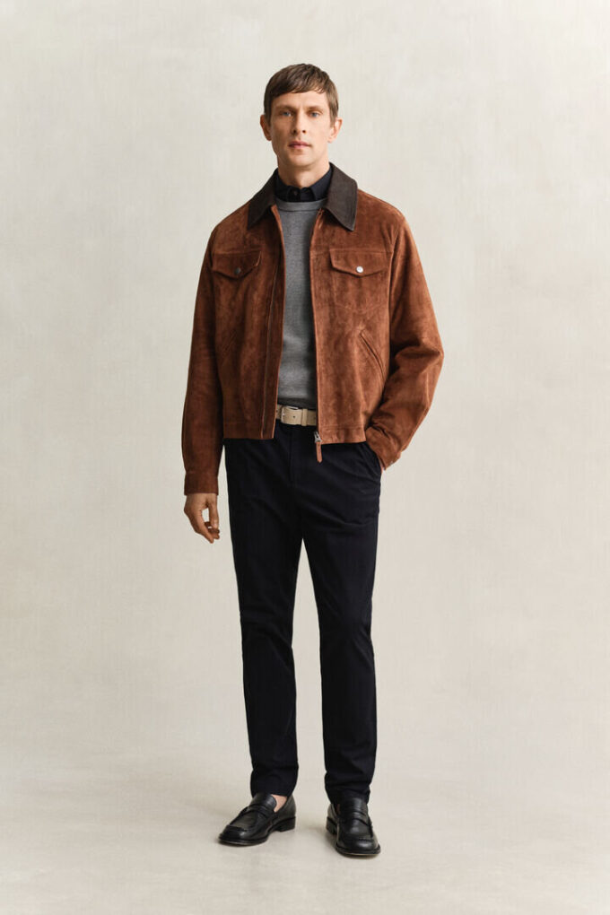 Camisola de gola redonda em algodão