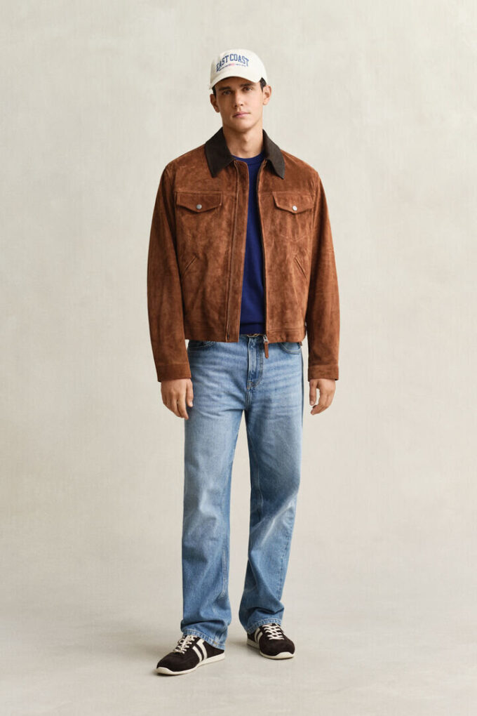 Camisola de gola redonda em algodão