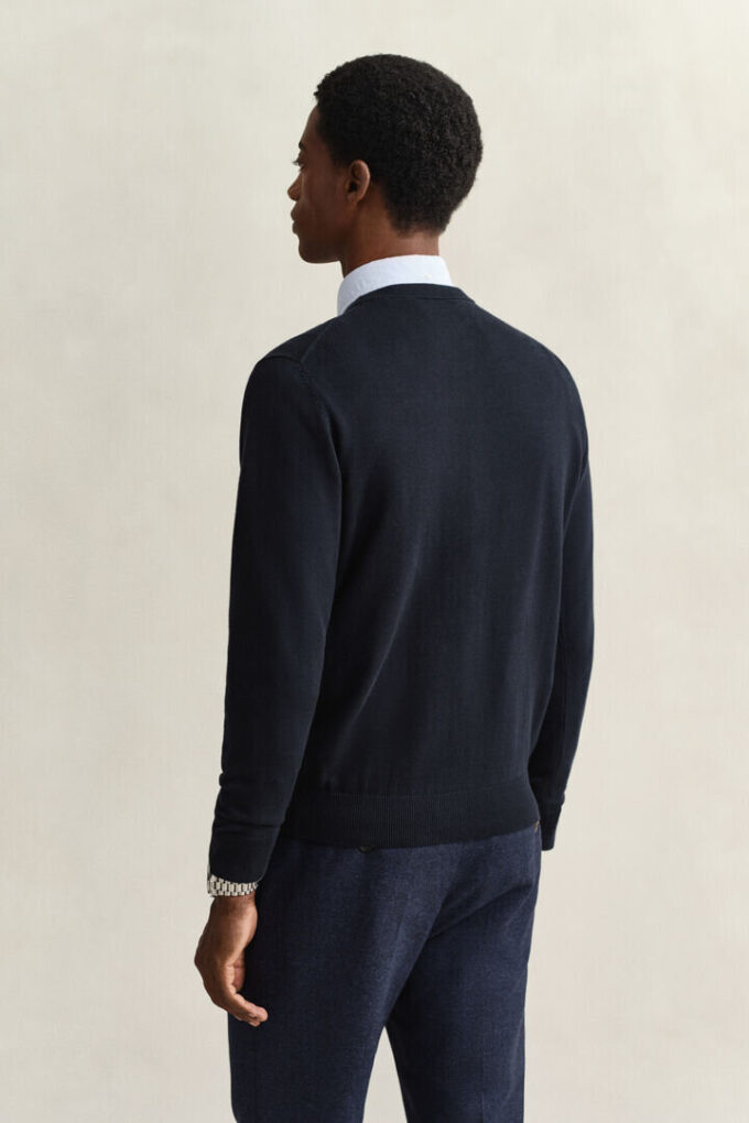 Camisola de gola redonda em algodão