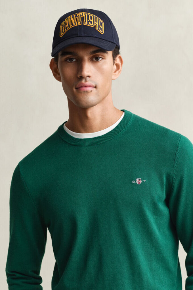 Camisola de gola redonda em algodão