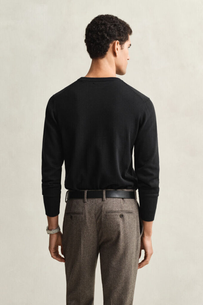 Camisola de gola redonda em algodão
