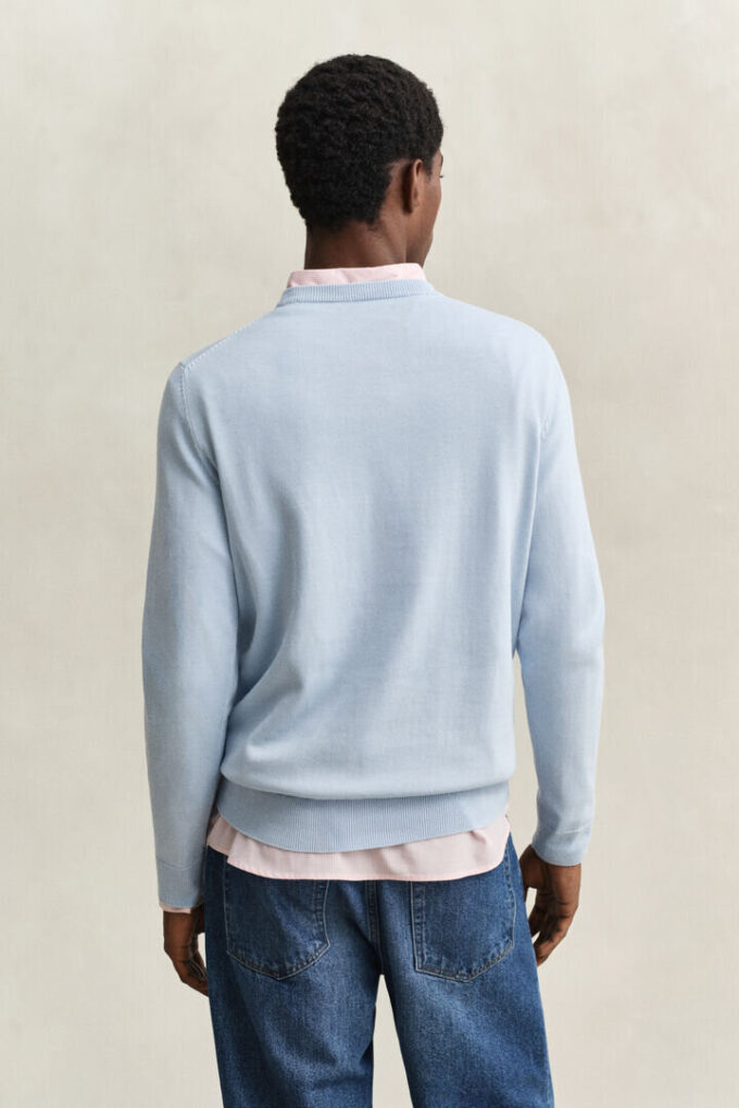 Camisola de gola redonda em algodão