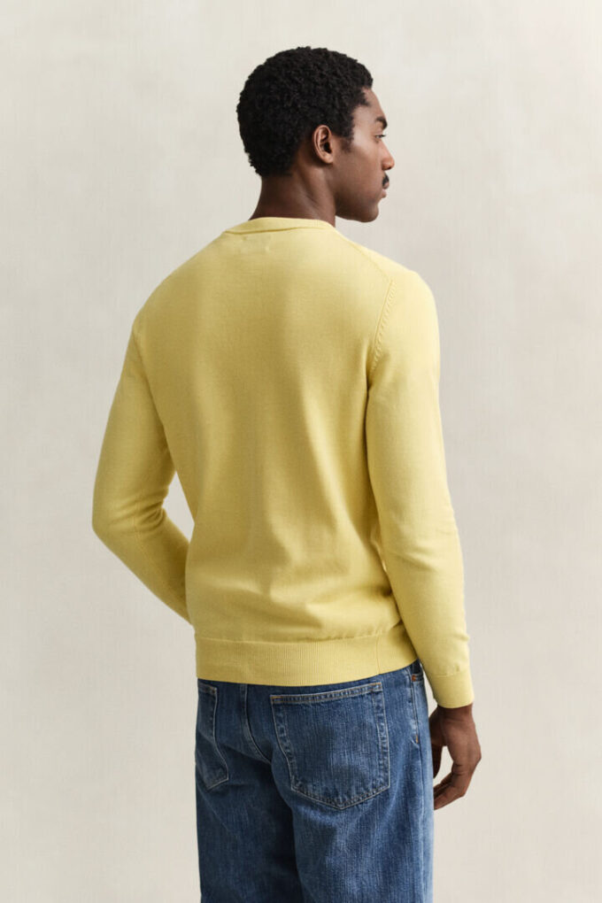 Camisola de gola redonda em algodão