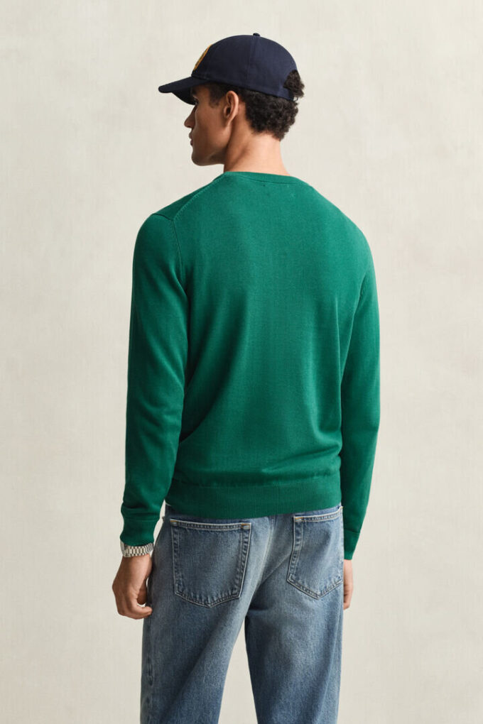 Camisola de gola redonda em algodão