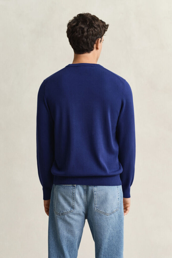 Camisola de gola redonda em algodão