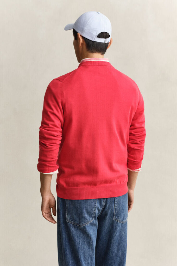 Camisola de gola redonda em algodão