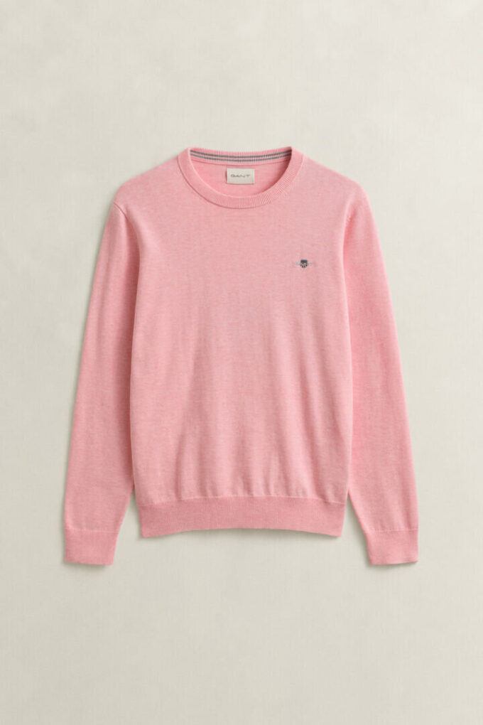 Camisola de gola redonda em algodão