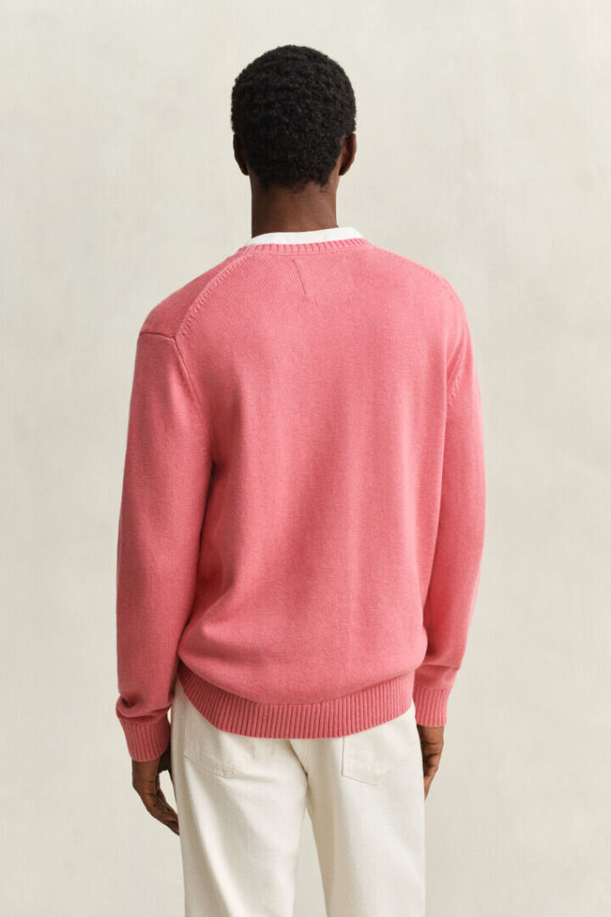 Camisola de gola redonda em mistura de algodão
