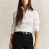 Camisola de malha trançada com meio fecho