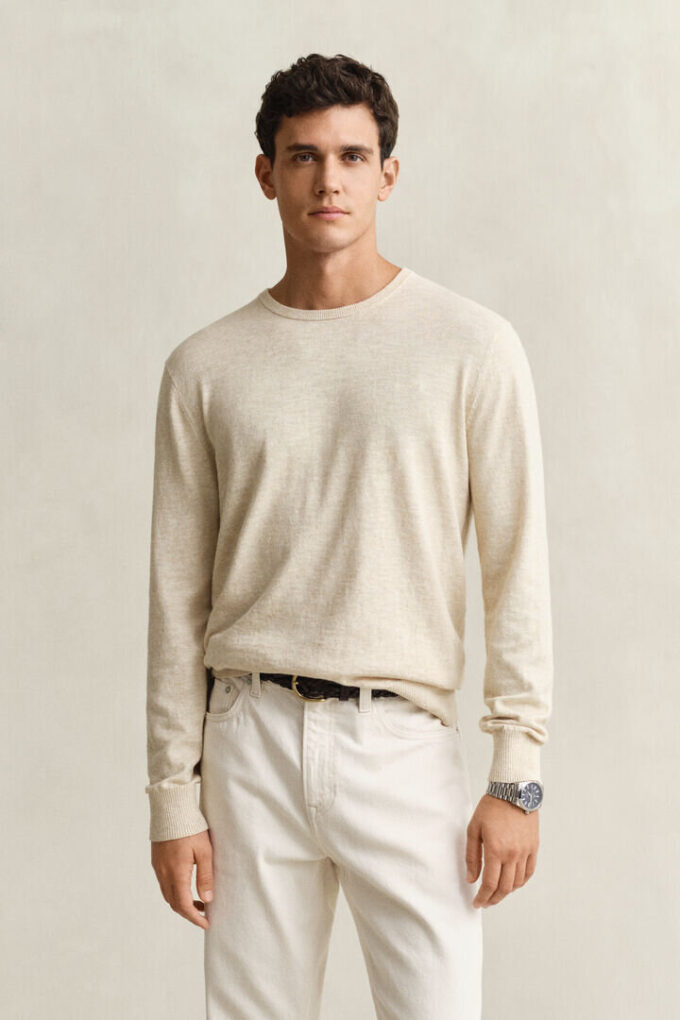 Camisola em mistura de algodão slub