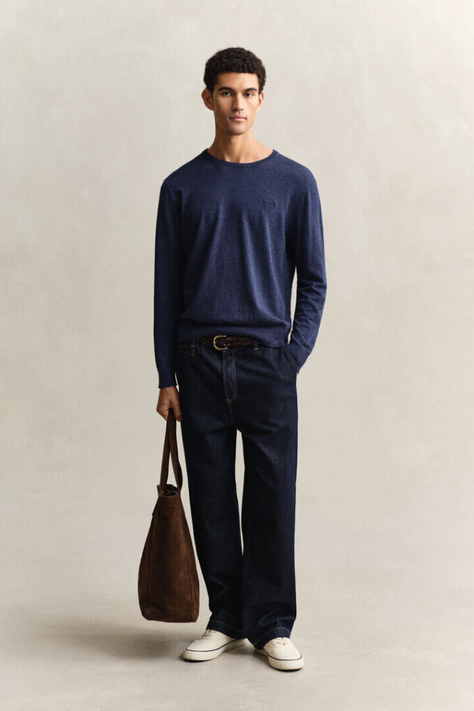 Camisola em mistura de algodão slub