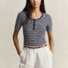 Camisola Henley com canelado