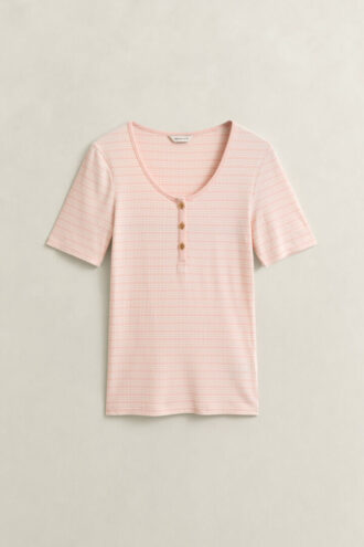 Camisola Henley com canelado