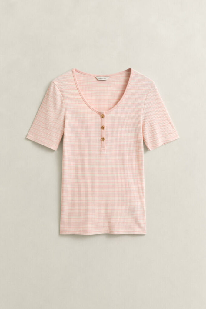 Camisola Henley com canelado