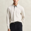 Camisola polo com Sacker Rib