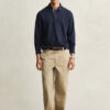 Camisola polo com Sacker Rib