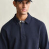 Camisola polo com Sacker Rib