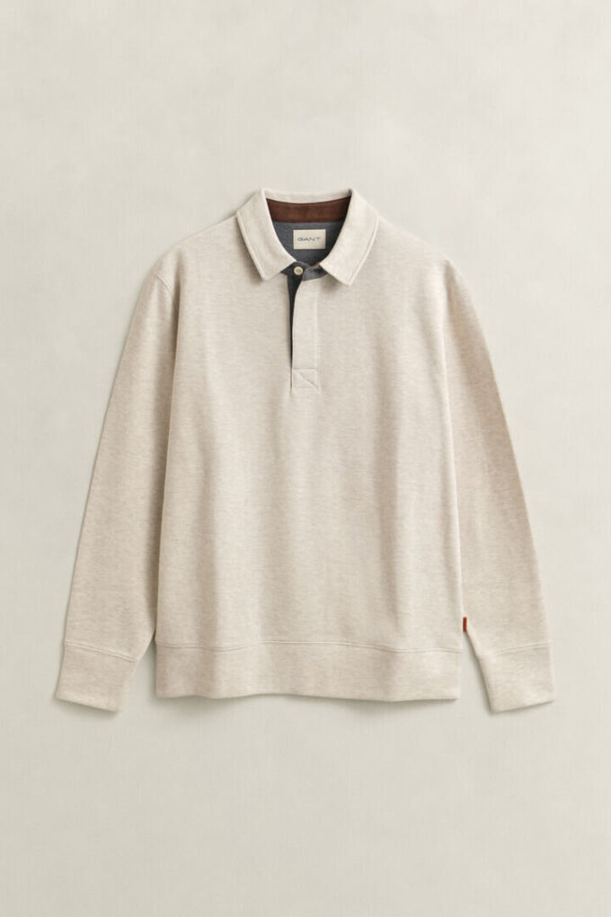 Camisola polo com Sacker Rib