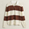 Camisola polo de algodão com Barstripe