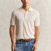 Camisola polo de calções em lã merino extra fina