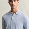 Camisola polo de calções em lã merino extra fina