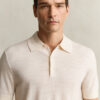 Camisola polo de calções em lã merino extra fina