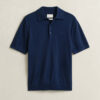 Camisola polo de calções em lã merino extra fina