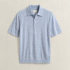 Camisola polo de calções em lã merino extra fina