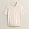 Camisola polo de calções em lã merino extra fina