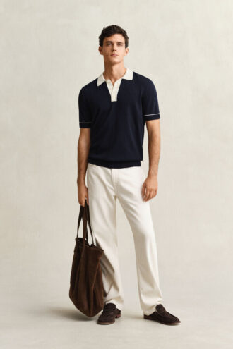 Camisola Polo em Algodão Modal