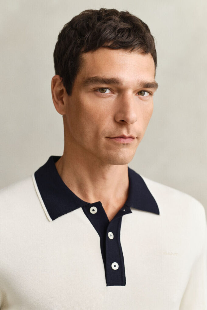 Camisola Polo em Algodão Modal