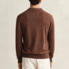 Camisola polo em mistura de algodão slub