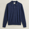 Camisola polo em mistura de algodão slub