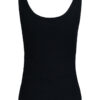 Camisola sem mangas com canelado