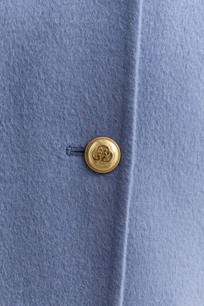 Casaco Pea Coat com detalhes cosidos à mão