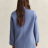 Casaco Pea Coat com detalhes cosidos à mão