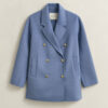 Casaco Pea Coat com detalhes cosidos à mão