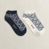 Conjunto de 2 pares de meias com monograma