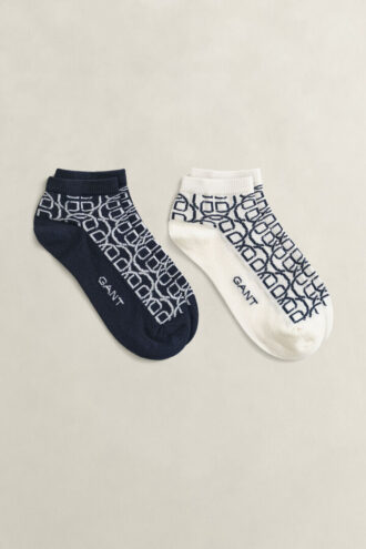 Conjunto de 2 pares de meias com monograma