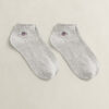 Conjunto de 2 pares de meias curtas com emblema